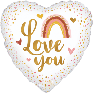 Boho Rainbow Love You Balloon in a Box