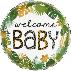 Welcome Baby Jungle  Balloon in a Box