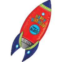 Blasting Happy Birthday Rocket balloon