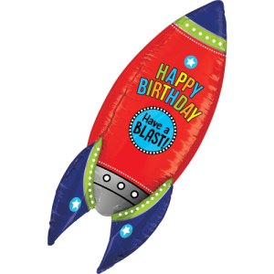 Blasting Happy Birthday Rocket Balloon in a Box