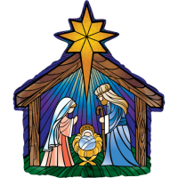 Nativity Holographic balloon