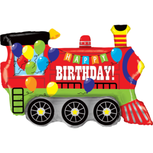Happy Birthday Party Train Balloon in a Box