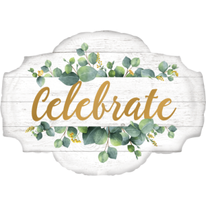 Rustic Gold Celebrate Balloon in a Box