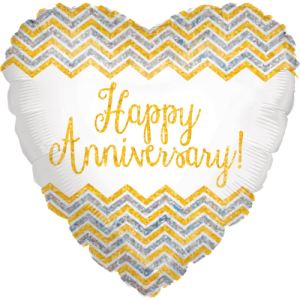 Anniversary Holographic Heart Balloon in a Box