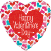 Hearts Valentine Holographic Balloon in a Box Small Image