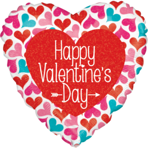 Hearts Valentine Holographic Balloon in a Box
