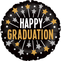 Glittering Graduation Stars balloon