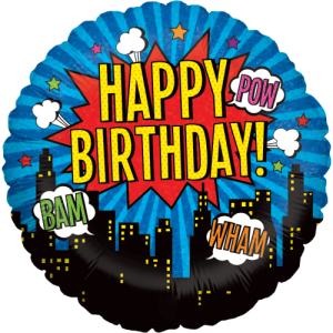 Superhero Happy Birthday Balloon in a Box