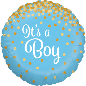 Glittering It’s a Boy Holographic Balloon in a Box