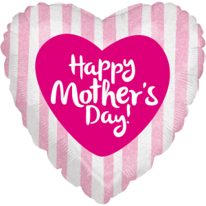 Mother's Day Pink Stripes Balloon in a Box