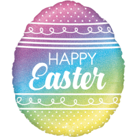 Rainbow Easter Egg Holographic balloon