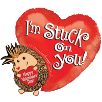 Hedgehog Stuck on You balloon