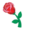 Single Red Rose Stem Balloon in a Box Small Image