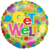 Get Well Colourful Dots  Balloon in a Box Small Image