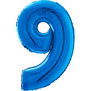Giant Blue 9 Balloon in a Box