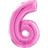 Giant Pink 6 Balloon in a Box Small Image