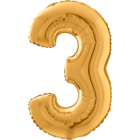 Giant Gold 3 balloon