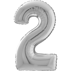 Giant Silver 2 Balloon in a Box