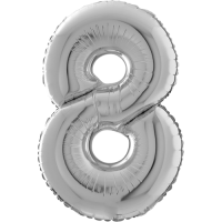 Giant Silver 8 balloon