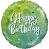 Birthday Green Motifs Balloon in a Box Small Image