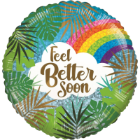 Feel Better Soon Leaves & Rainbow balloon