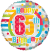 Happy 65th Birthday Unisex 18" Balloon in a Box Small Image