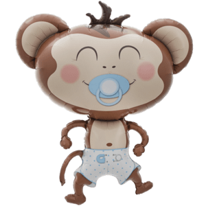 Cute Baby Boy Monkey Balloon in a Box