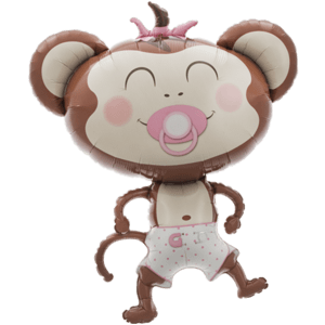 Cute Baby Girl Monkey Balloon in a Box