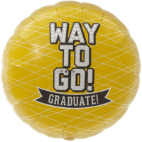 Way To Go Graduate Yellow balloon