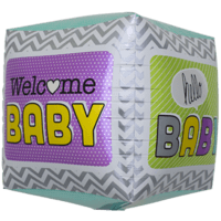 Welcome Baby Cube Pattern balloon