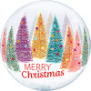 Christmas Trees & Snowflakes Balloon in a Box Small Image