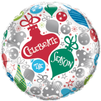 Celebrate the Season Baubles balloon