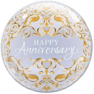 Gold Anniversary Bubble Balloon Balloon in a Box