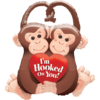 Hooked On You Monkey Balloon in a Box Small Image