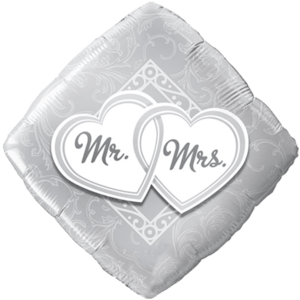 Mr & Mrs Entwined Balloon in a Box