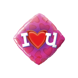 I Heart You Modern Text Balloon in a Box