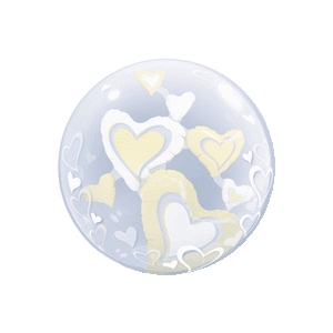 White & Ivory Floating Bubble Balloon in a Box