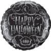 18" Halloween Goth Scroll Black Balloon in a Box Small Image