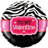 To My Valentine Zebra Print Balloon in a Box Small Image