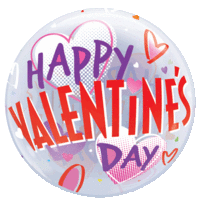 Valentine's Bold Hearts Bubble balloon