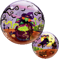 Flying Witch and Cauldron balloon