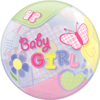 Baby Girl Butterflies Themed Bubble balloon