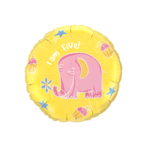 5th Birthday Elephant Balloon in a Box