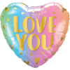Love You Pastel Ombre & Hearts Balloon in a Box Small Image
