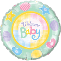Happy Pastel Welcome Baby balloon